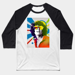 Vintage pop art style portrait of man in glasses Baseball T-Shirt